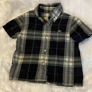 Burberry Black and White Checkered Shirt